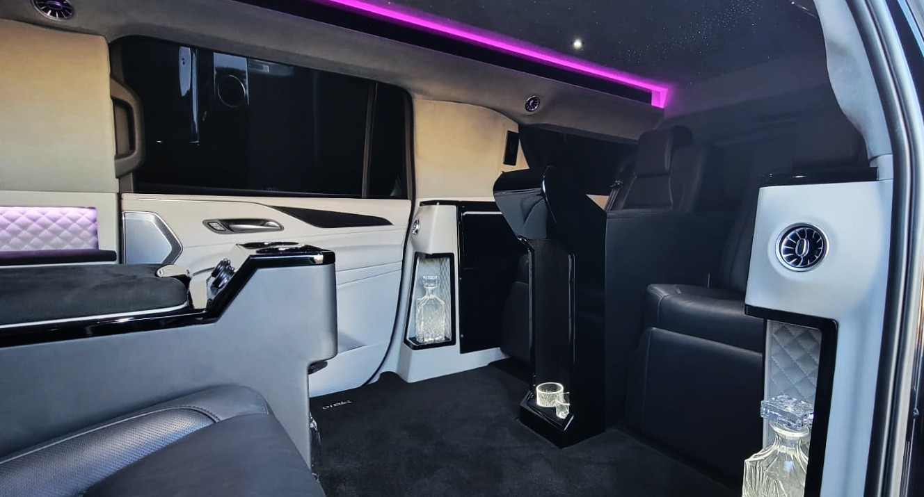 Cadillac Escalade Limo Interior Seating Houston